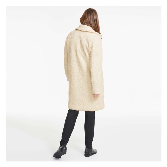 Joe Fresh Long Cream Teddy Coat | Size M - Picture 7 of 8